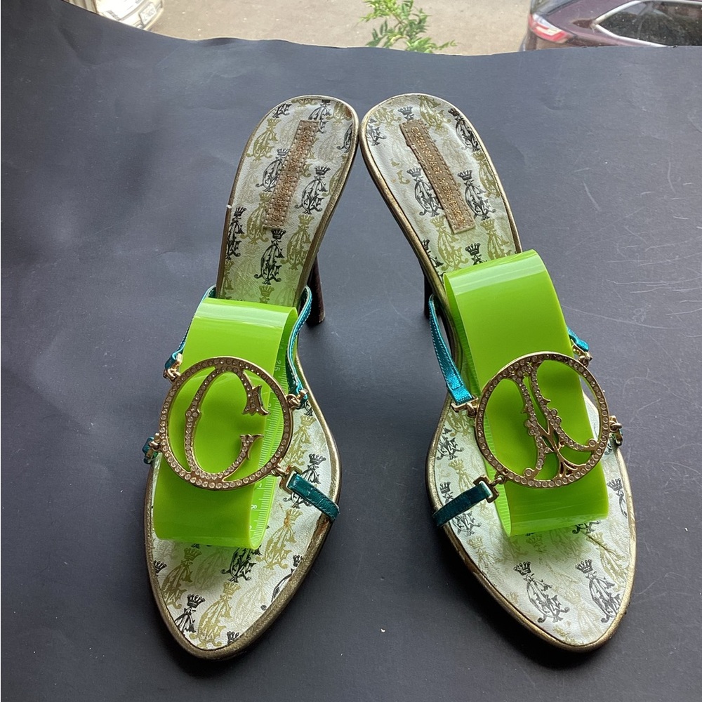 Christian Audigier heel mules